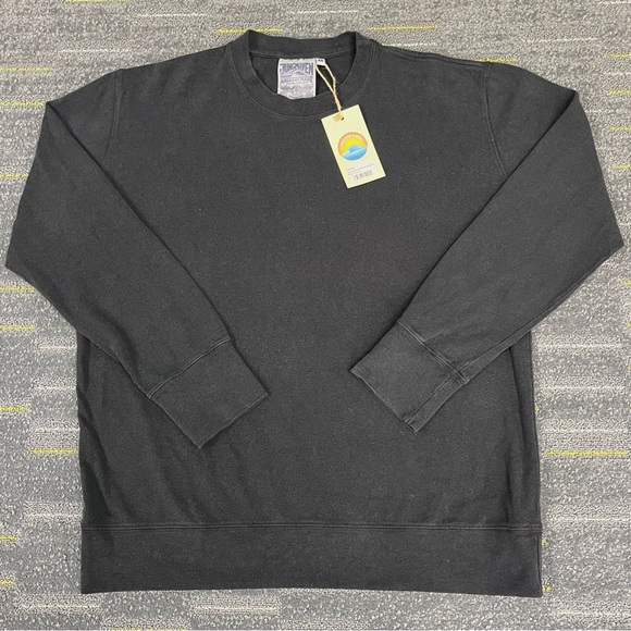 Jungmaven California Pullover Lightweight Sweatshirt Sz M Black Hemp Cotton NWT - Picture 2 of 10